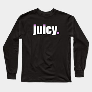 'Juicy' Contemporary Design Text Slogan Long Sleeve T-Shirt